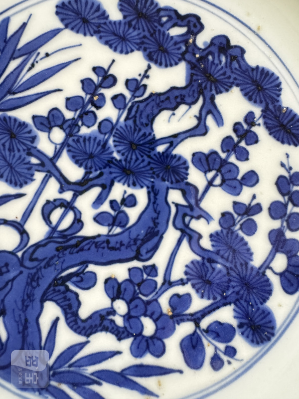明 青花松竹梅纹盘 - 图6